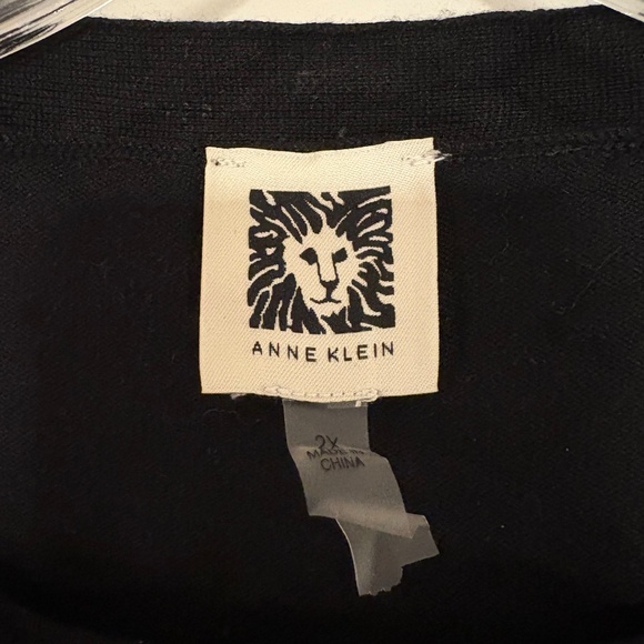 Anne Klein Black and White Striped Size 2X Sweater - Picture 3 of 3